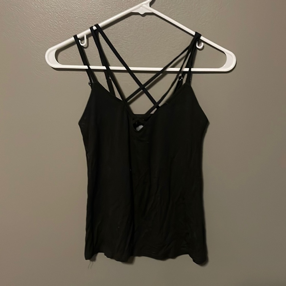 BKE red strappy front tank